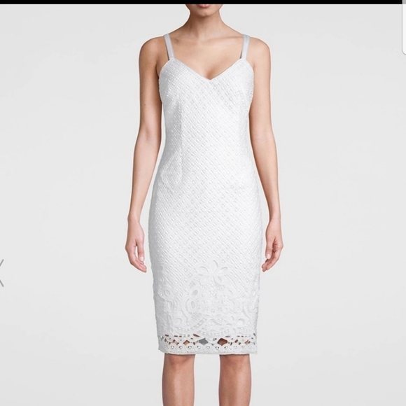 White House Black Market White Eyelet Lace Dress ♥ - Picture 2 of 9